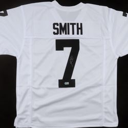 Geno Smith Signed Jersey (Beckett) Las Vegas Raiders