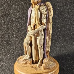 Rare Vintage 1997 Old Lill Studio Archangel Michael 8" Clay Statue Excellent!