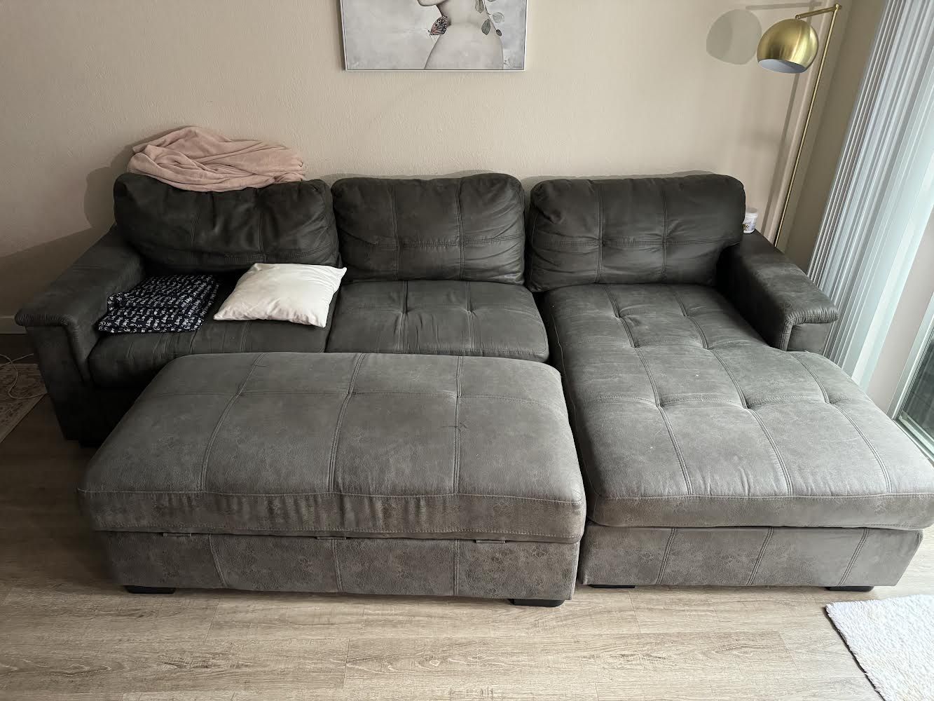 Gray Couch - 3 Pieces 