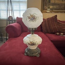 Vintage Phoenix Gone With The Wind Wild Rose Hurricane Lamp