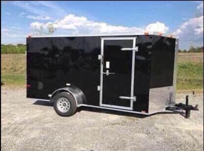 New 6x12 V-Nose Enclosed Cargo Trailers