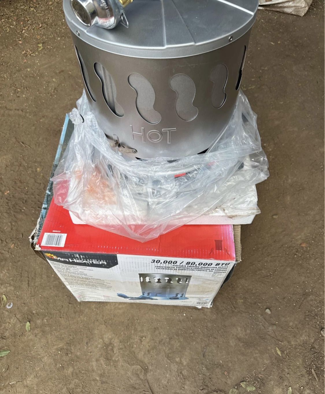 80,000 BTU Convection Portable Propane Outdoor Space Heater with 10 ft. Hose and Regulator by Mr. He