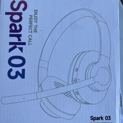 Wireless Headset with Mic for Work, Headset Wireless Bluetooth V5.3 with AI Noise Cancelling Microphone with USB Dongle & Mic Mute