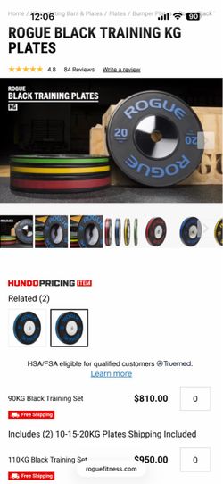 Rogue Black Training KG Bumper Plates