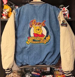 Vintage Winnie the Pooh Denim Varsity Jacket