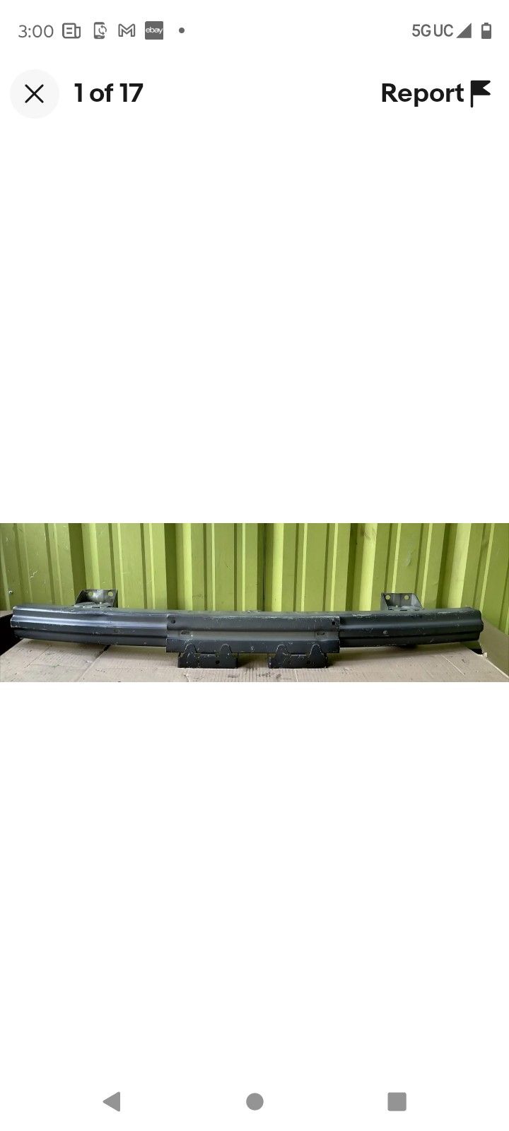 865629. Honda Accord 2013-2017 Rear Bumper Reinforcement Bar OEM 71530-T2A-A00ZZ