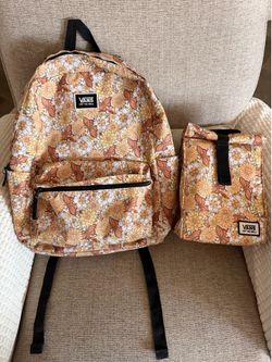 Vans backpack and lunch bag