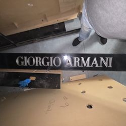 Giorgio Armani Light Up Storefront Sign