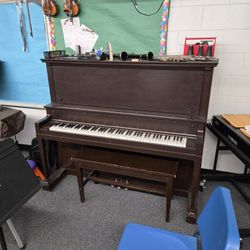 Vintage Upright 88-key Piano (Black) – Solid Build, Great Project or Decor Piece – Priced to Move