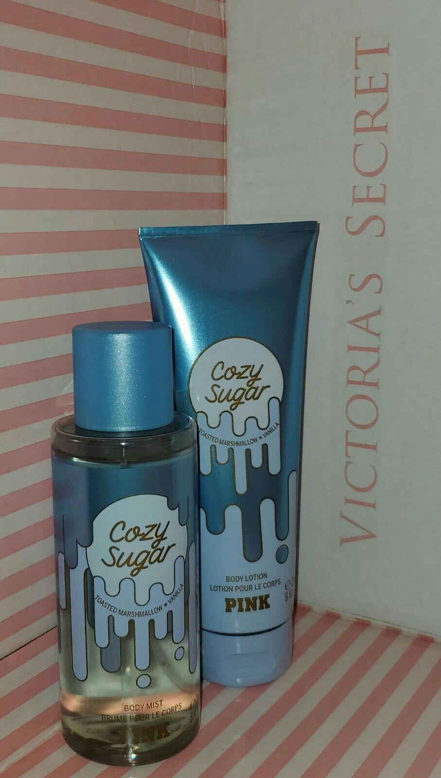 New Victoria's Secret pink cozy sugar body lotion & body fragrance mist set