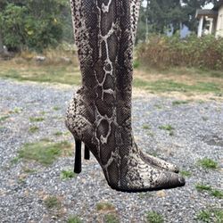 Steve Madden Snake Skin Stiletto Boots