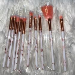 Marble Rose Gold Makeup Brushes 