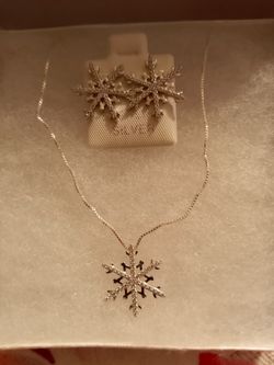 Sterling Silver Snowflake Set