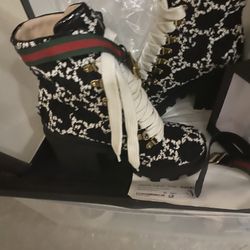 Brand New authentic Gucci Boots Wore 1 Time  Only