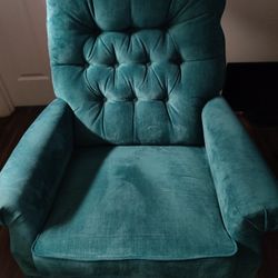 Vintage Teal Recliner Chair /Rocking Chair 
