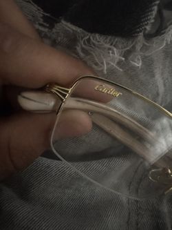 Cartier Clear Frames Wood Stems