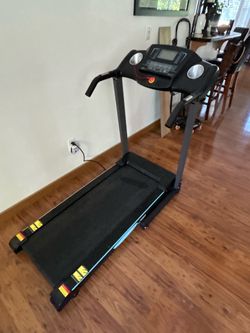 Black Folding Treadmill with LCD Console