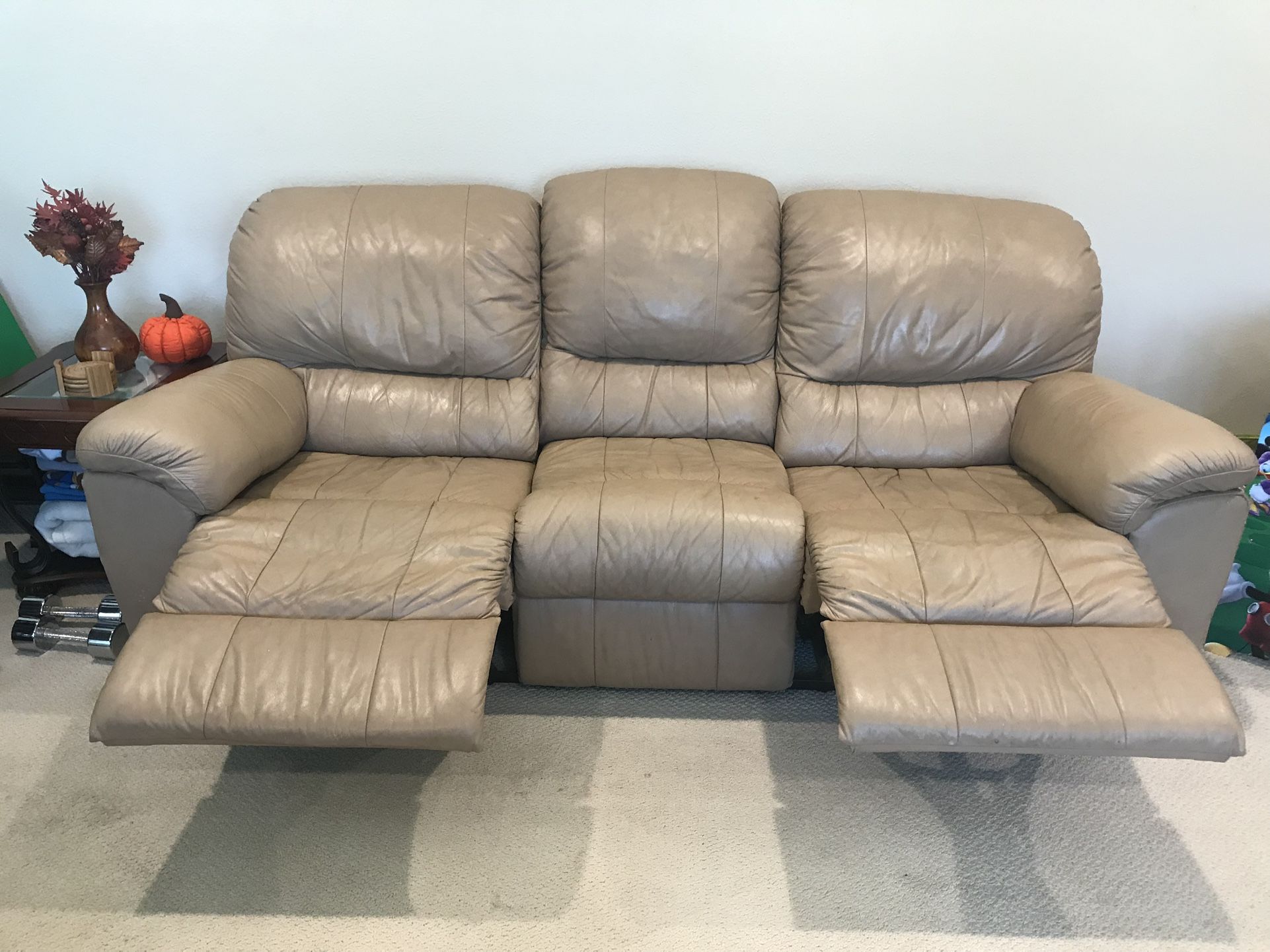 Leather Recliner Couch