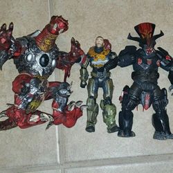 X3 VINTAGE HALO ACTION FIGURE FIGURINE COLLECTABLE SET
