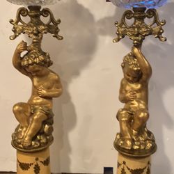 2 Beautiful Cherub Bowl Decoration 