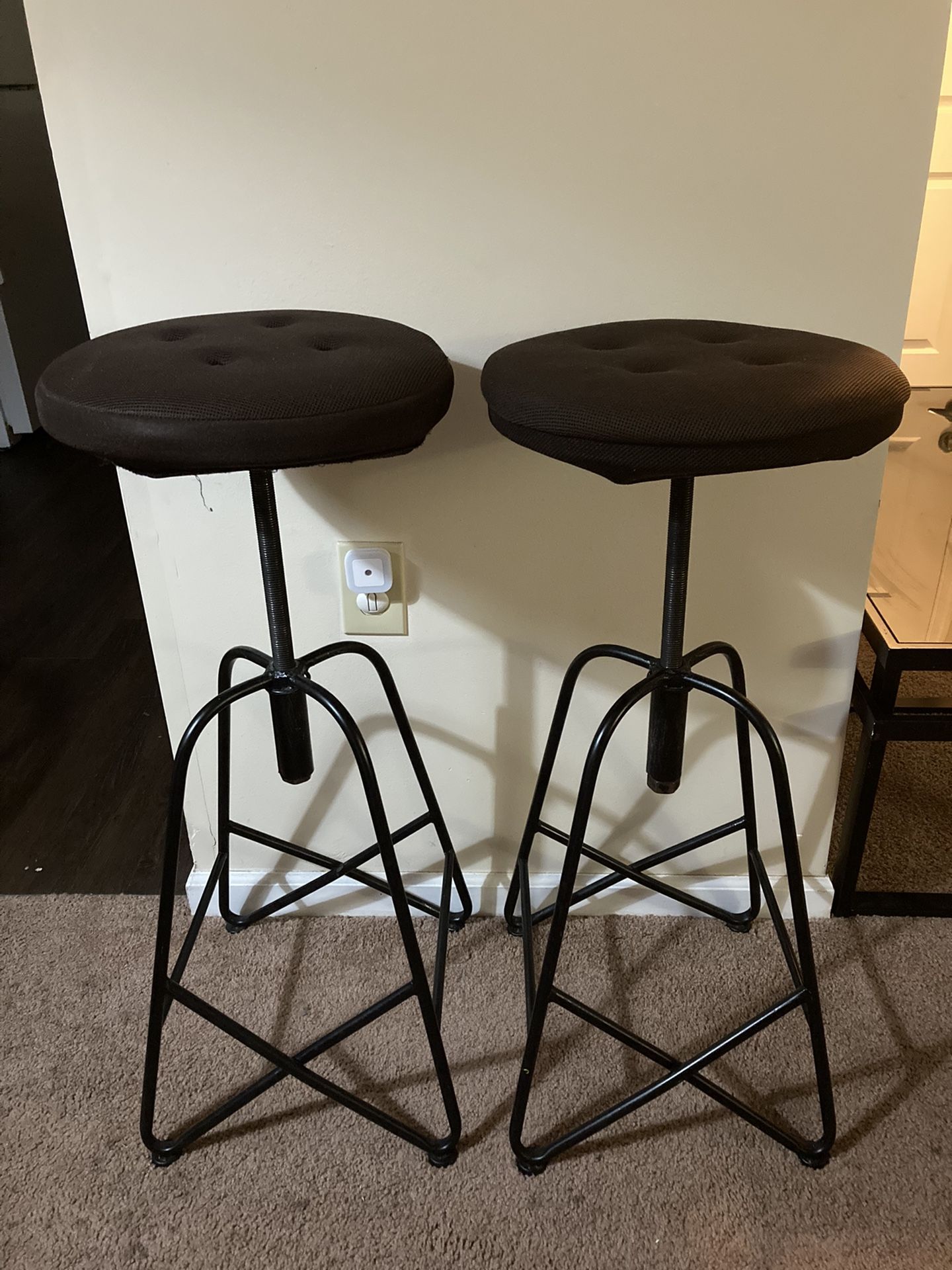 Swivel Adjustable Height Bar Stool Set