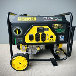 New Champion 7850/6250-Watt Recoil Start Gasoline and Propane Powered Dual Fuel Portable Generator with CO Shield