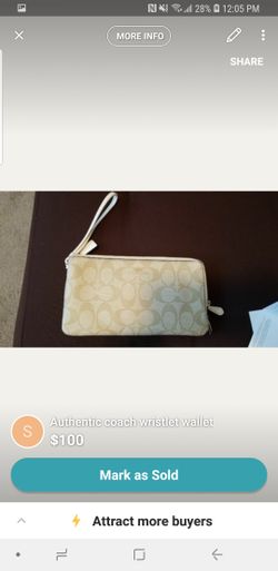 Authentic Coach wristlet wallet