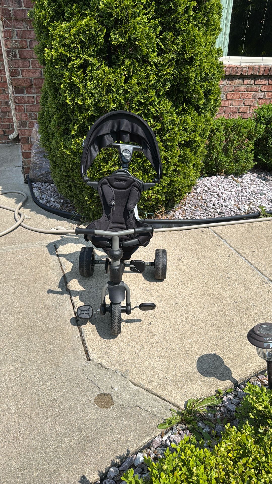 Joovy Tricycoo 4.1 Kids Tricycle with 4-Stages Featuring Extra-Wide Front Tire, Removable and Adjustable Parent Handle, Safety Harness, Machine-Washab