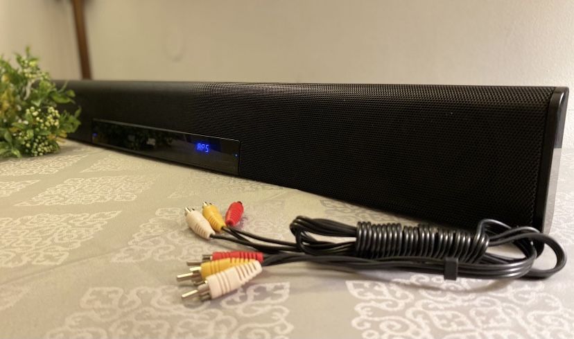 JVC SOUND BAR FOR HOME THEATER/GAMING: WITH SURROUND SOUND MODE AND SUBWOOFER PRE-OUT!