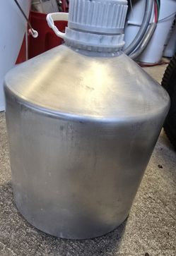 Aluminum jug polished.