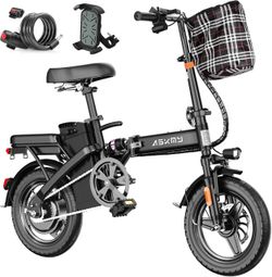 🔥 48V ELECTRIC BIKE – COMPACT & POWERFUL 🔥  ⚡ Smooth Ride • Strong Power • Easy Commuting  ✅ 48V Lithium Battery ✅ Powerful Brushless Motor ✅ 14” Ai
