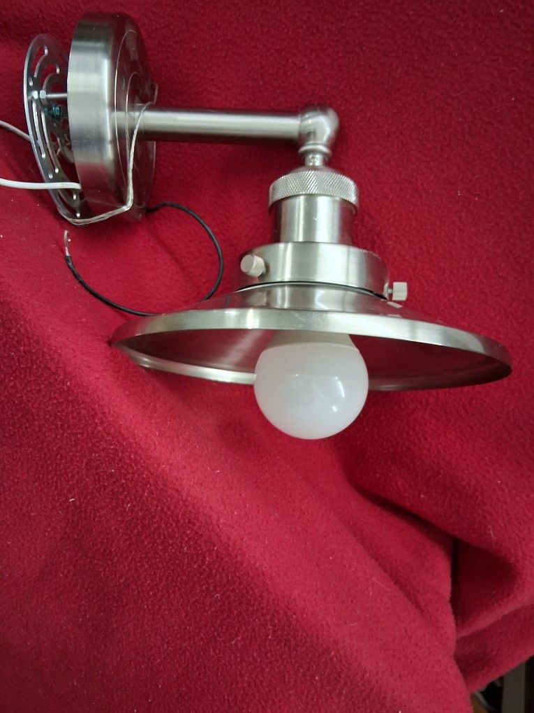 Modern Nickel Finish Light Fixture