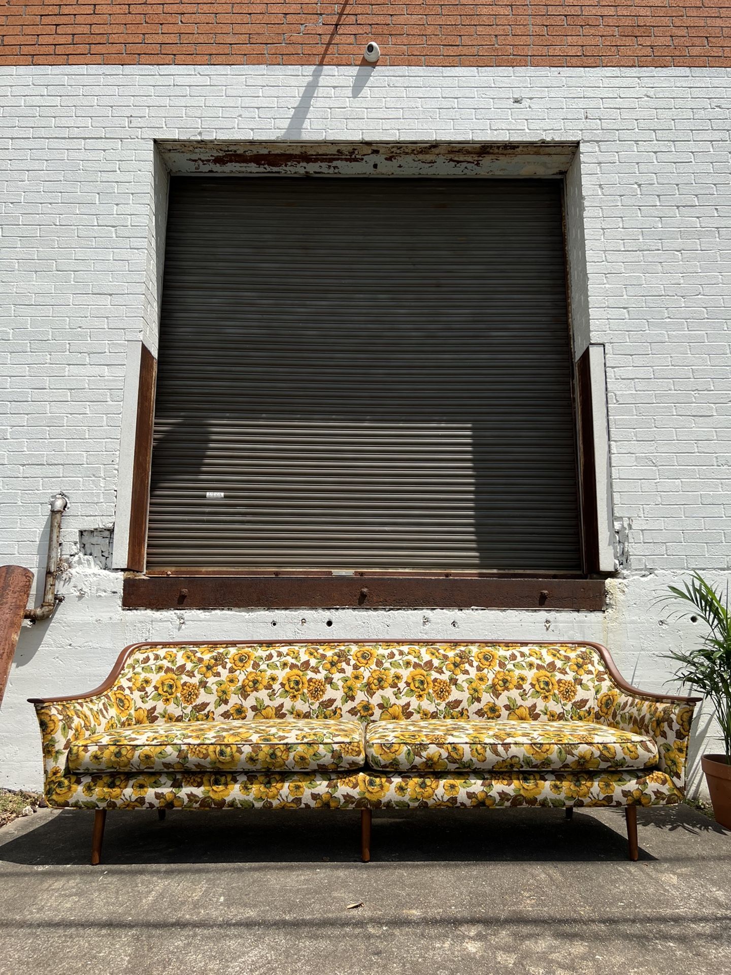 Mcm Scandinavian Floral Sofa