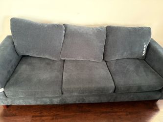 Living Spaces Blue Couch