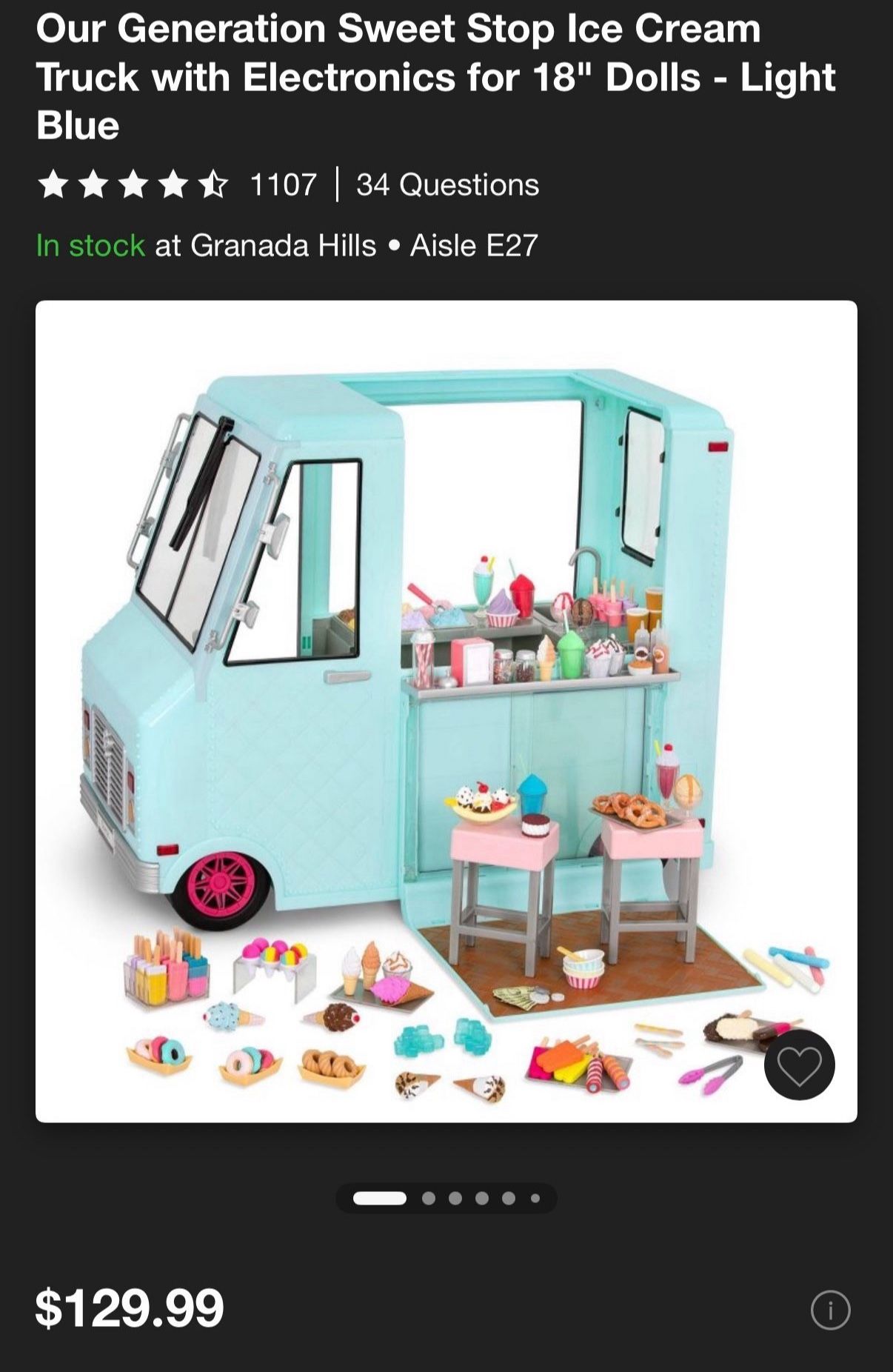 Our Generation Dolls Ice Cream Truck 