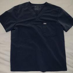 Figs Midnight Navy Scrub Top (Size Large)