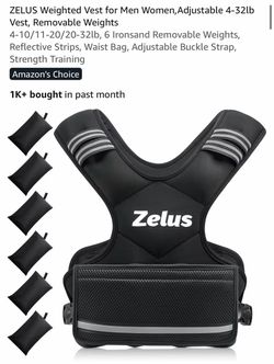 ZELUS Adjustable Weighted Vest – Removable Weights – Unisex