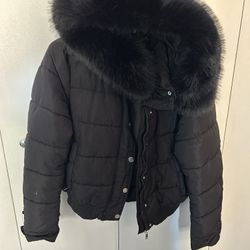 women bubble True religion coat 