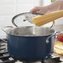 Caldero De 6 QTs Azul Nuevo Princess House 