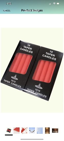 (20PCS RED, 6INCH) Taper Candles Candles Bulk Packfor Home Decor, Wedding, Parties and Special Occasions