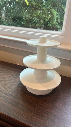 White 3-Tier Round Cupcake Stand