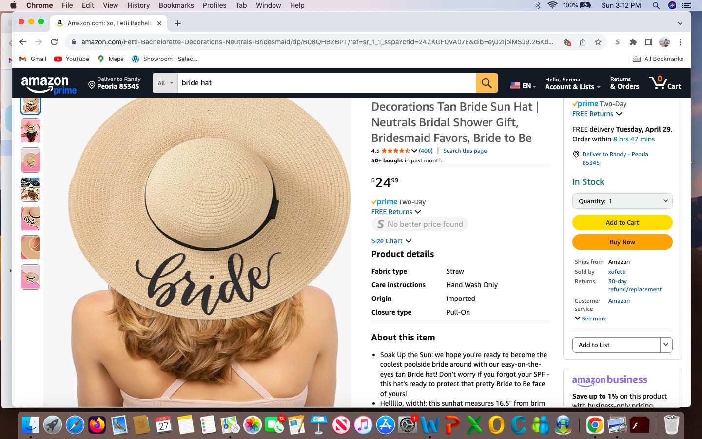 Bride Hat Straw Weaved Sun Hat