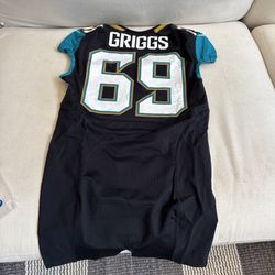 JD Griggs #69 DE Jax Jaguars Team Player Issued & Worn Jersey NFL U Of Akron 