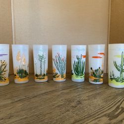 Blakely Frosted AZ Highball Glasses, ca 1960's 