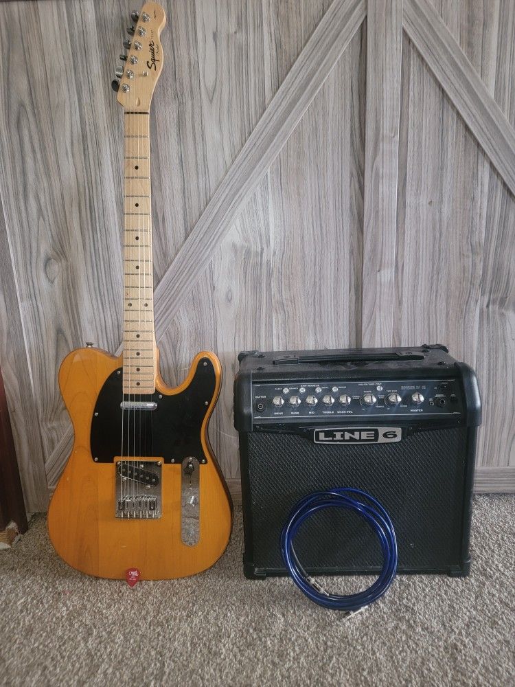 Squier Telecaster + Line 6 Amp (Plug & Play)