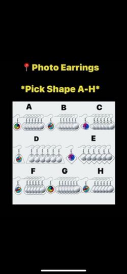 Custom Photo Earrings  - 8 designs available