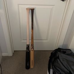 2 Maple Wood Baseball Bats