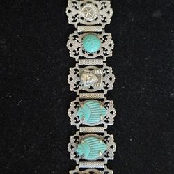 Vintage Egyptian Revival Bracelet,  Pharoah, Scarab
