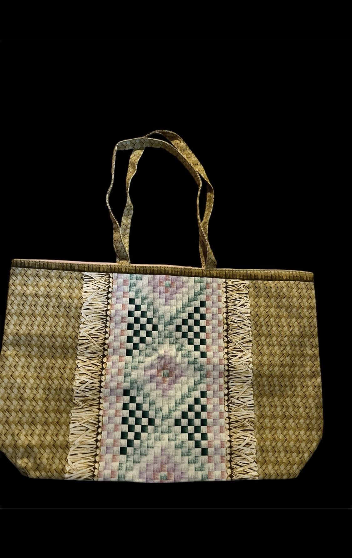 Bamboo Weave Style Fashion Tote Bag