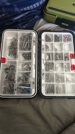Red tackle box fishing